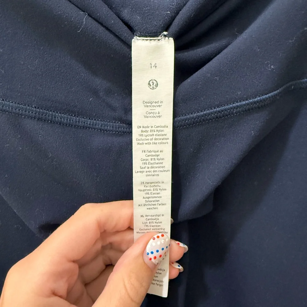 lululemon athletica Navy High-Rise Side-Pocket Leggings